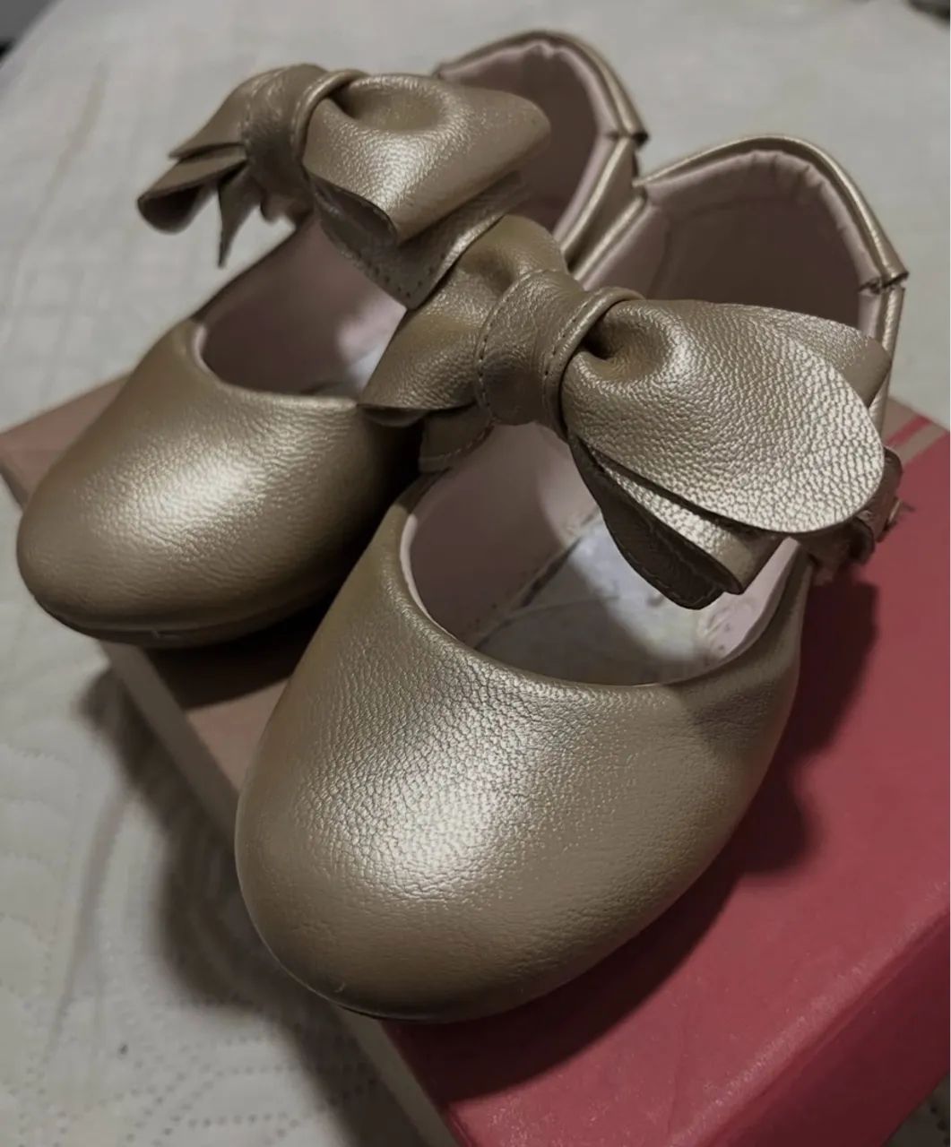 Sapatilha Dourada Bebê - Xua Xua