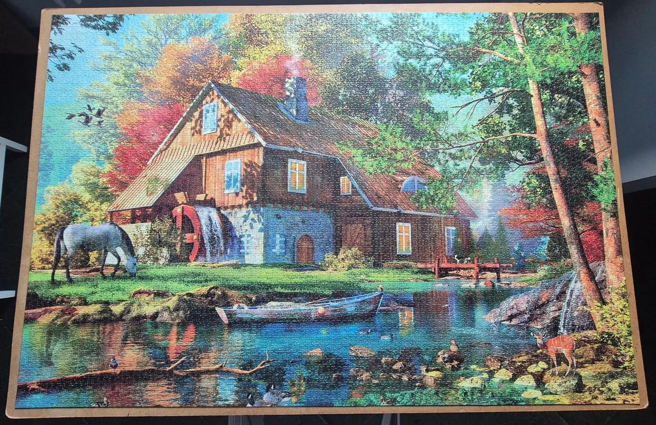 Quebra cabeça 6000 peças - Moinho no Outono - Foto 2