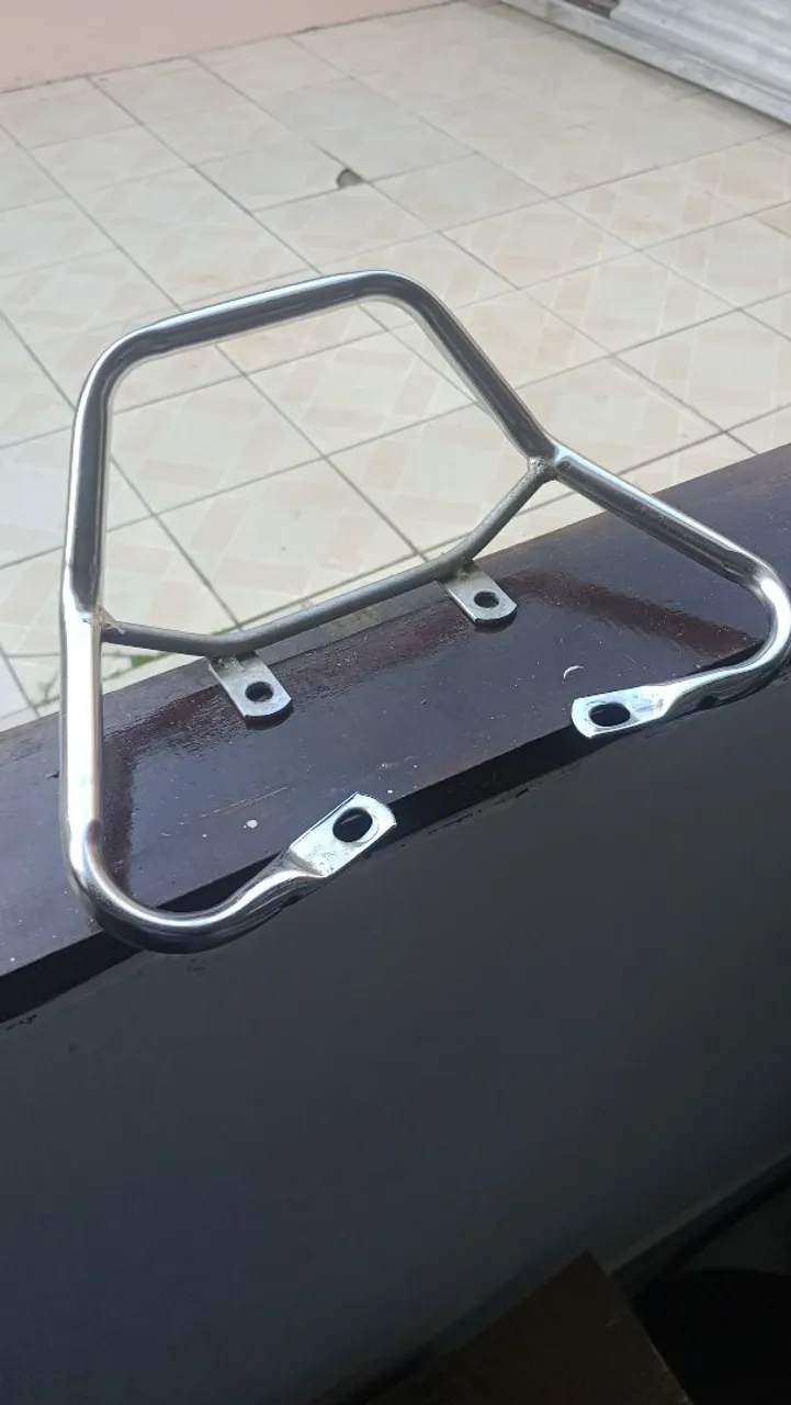Bagageiro Cromado para Moto