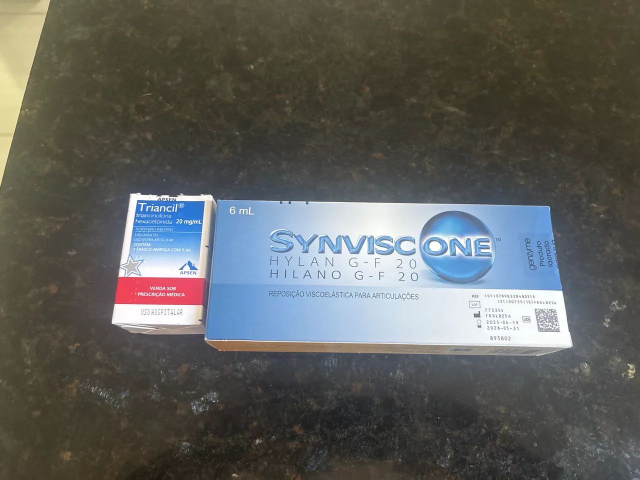 VENDE - SE LIQUIDO PARA ARTICULAÇÃO SYNVISC ONE E TRIANCIL NA CAIXA LACRADOS