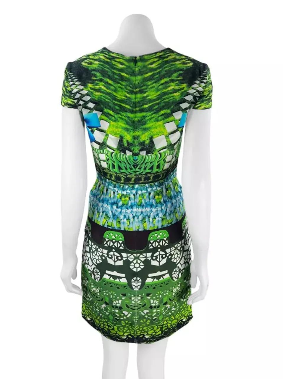 Vestido Mary Katrantzou Esmeralda em Seda FW12 usado por Paris Hilton (2010s) (Y2K) - Foto 3