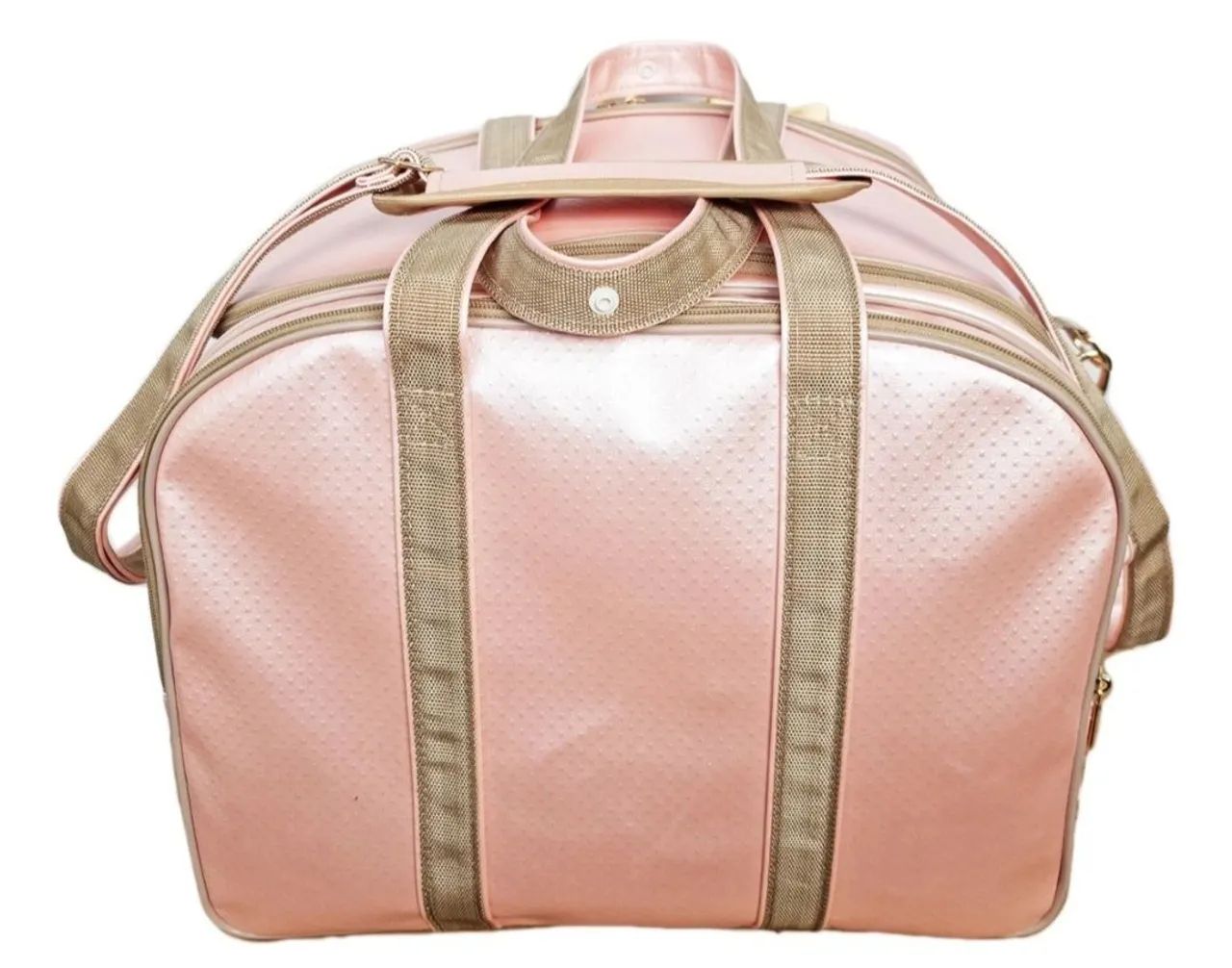 Bolsa maternidade bebê rosa com detalhes em dourado - Foto 4