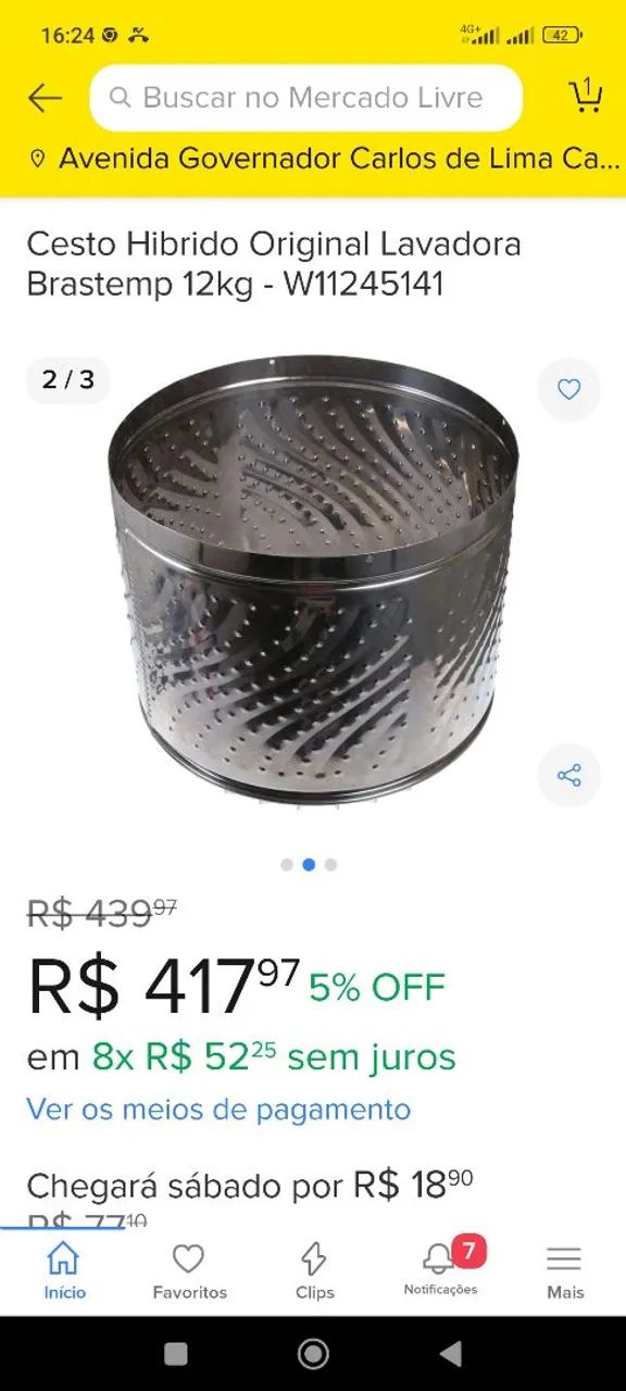 Peças originais,Brastemp  12kg, Aparti de R$100, vendidas separadamente,leia o anúncio.  - Foto 5