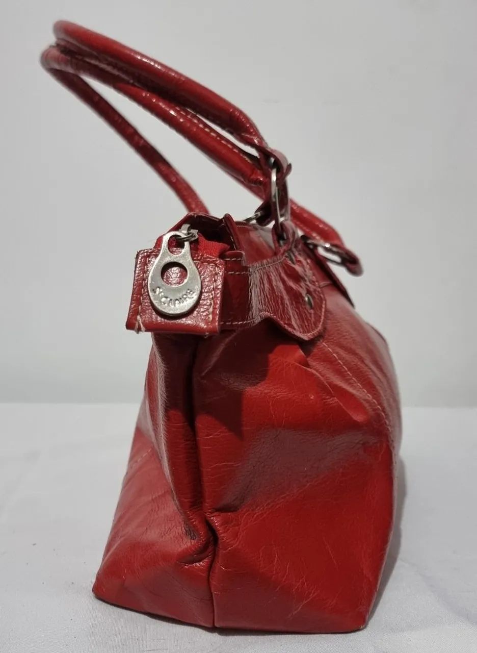 Bolsa couro legitimo vermelha - Foto 4