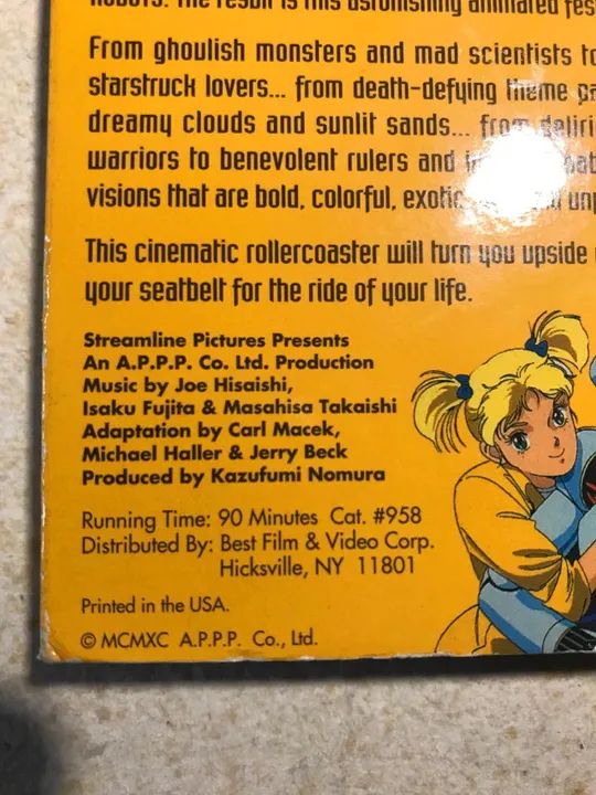 Fita Vhs Robot Carnival Anime Katsuhiro Otomo  - Foto 4