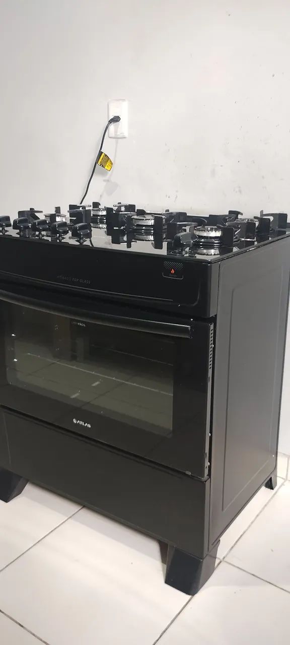 Fogão 5 bocas Atlas mesa de vidro  - Foto 2