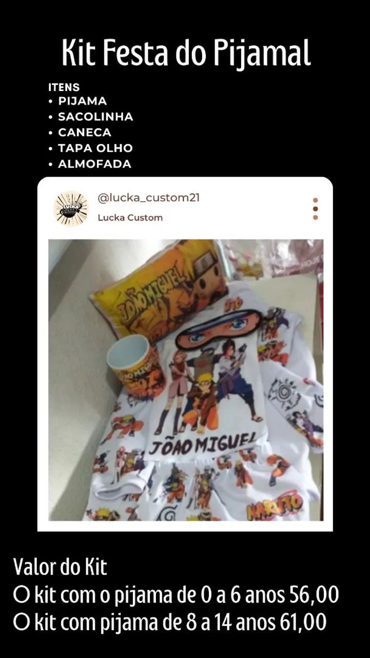 Kit Festa do Pijama  - 0 a 14 anos - Foto 5