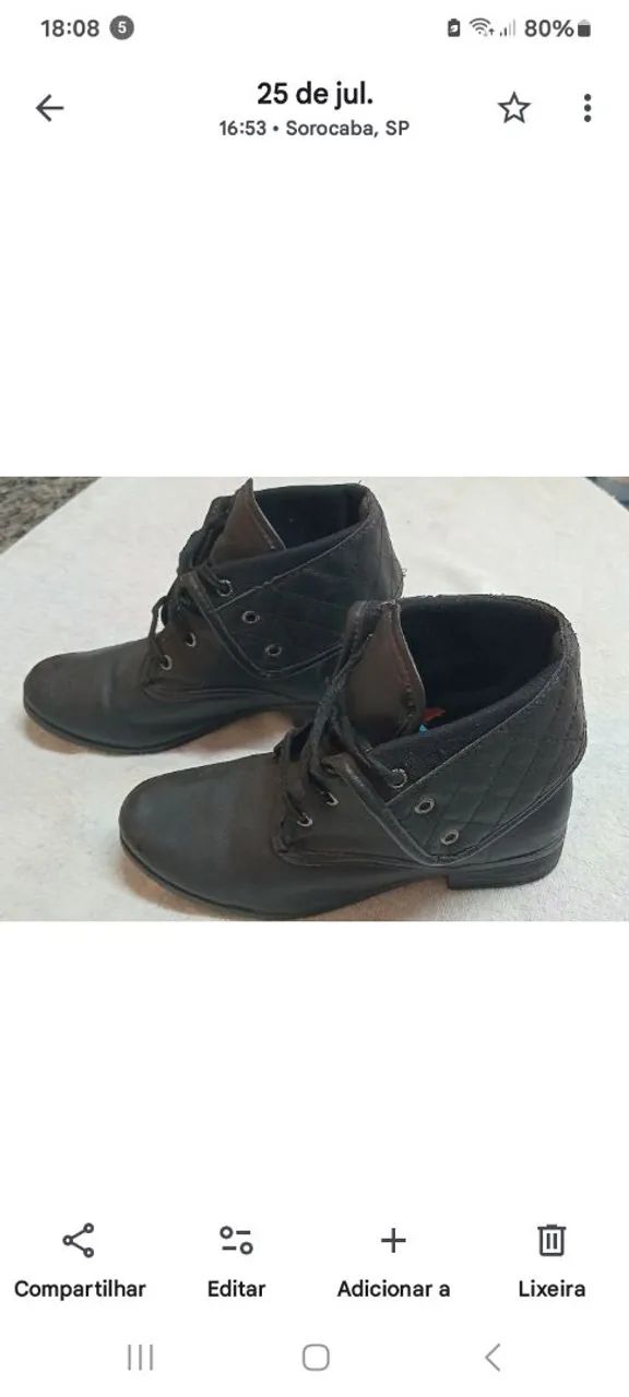 BOTA PRETA, TAMANHO 35 - Foto 2
