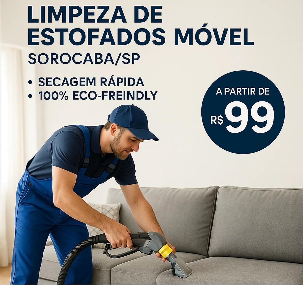 Promoção Imperdível! Limpeza de Estofados Móvel - A partir de R$ 99