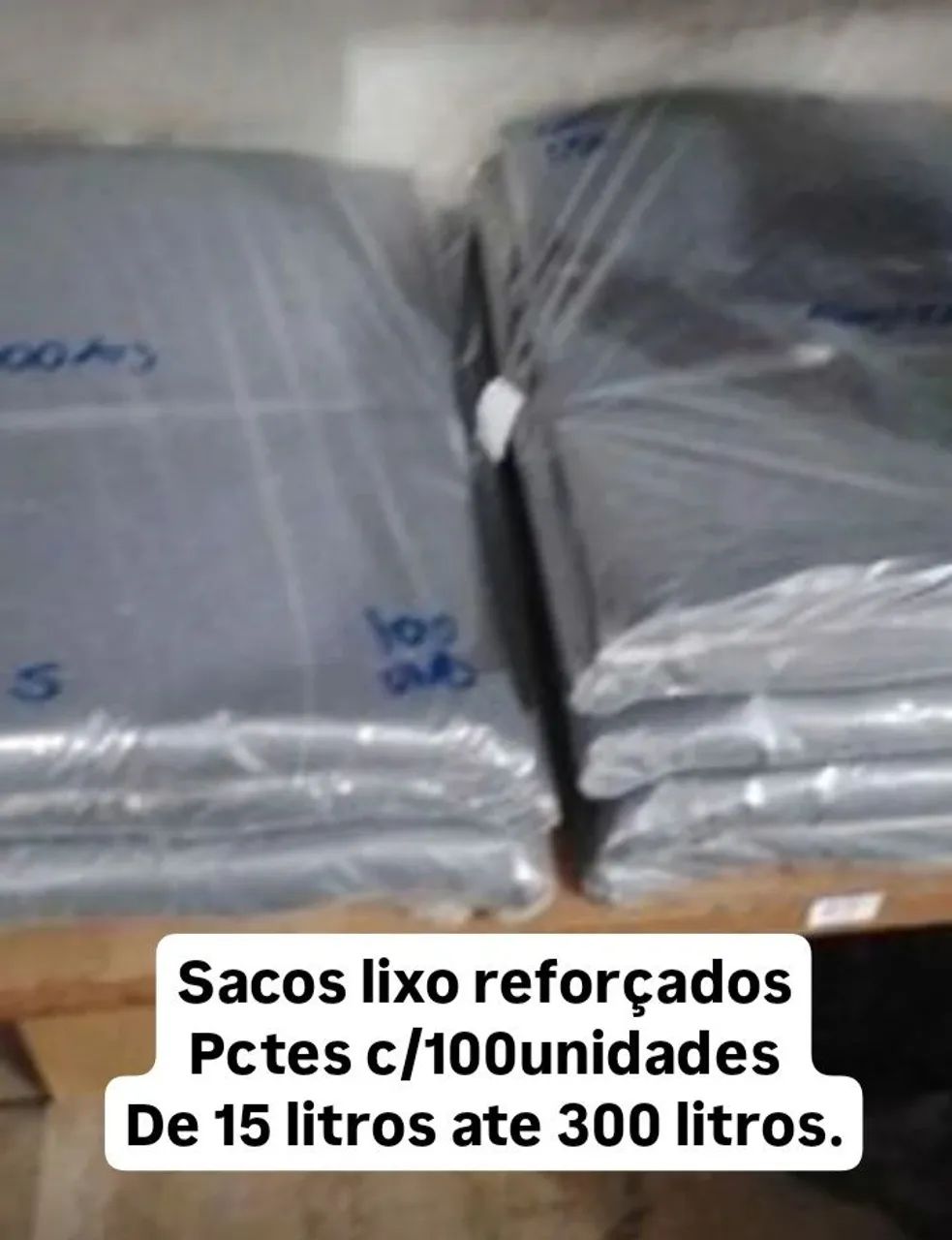 Sacos lixos reforçados, pctes com100 unidades.