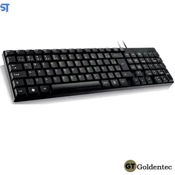 Teclado USB Slim ABNT2 GT 950 - Goldentec Preto