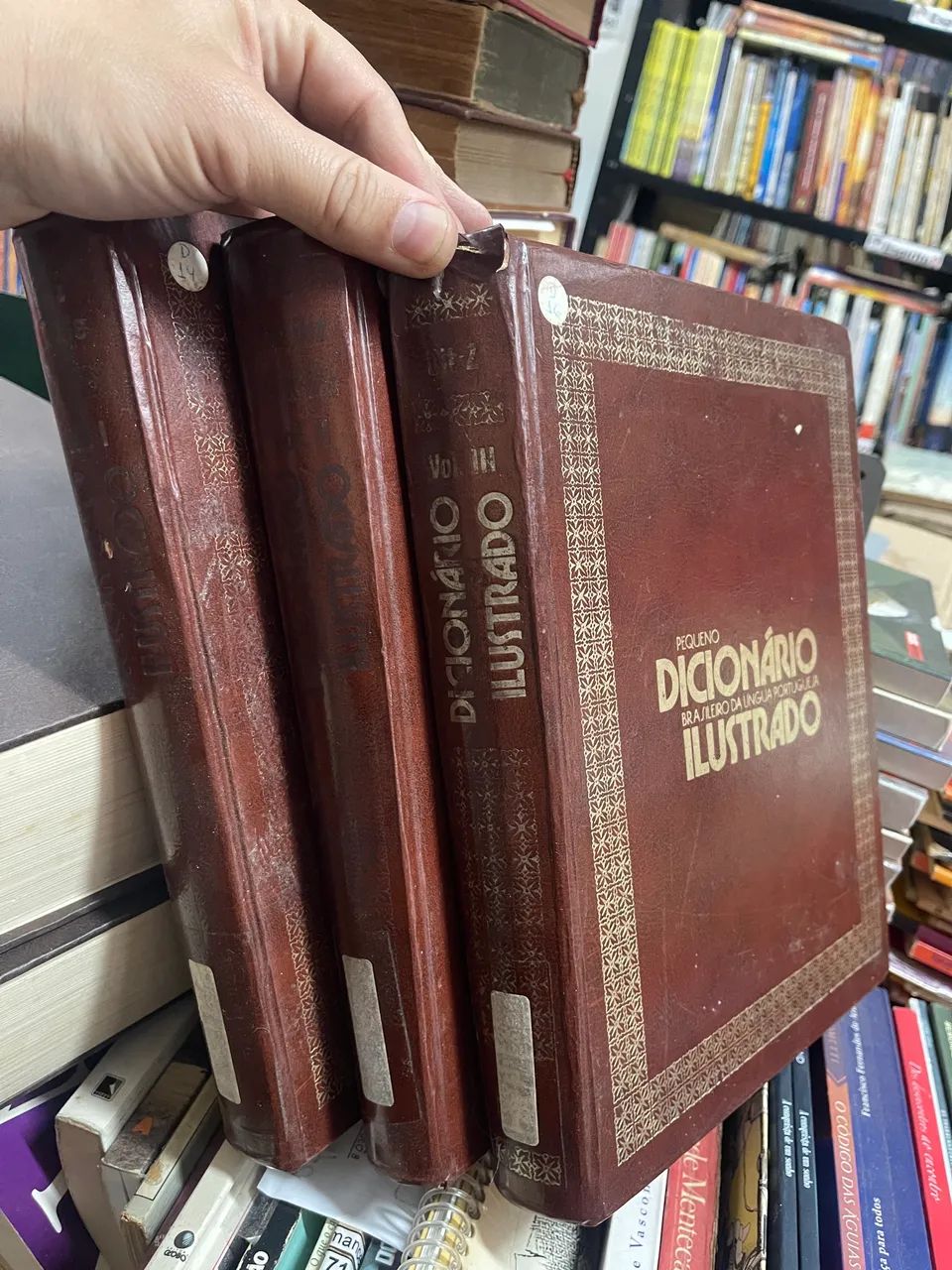 Pequeno dicionário brasileiro língua portuguesa ilustrado 3 volumes