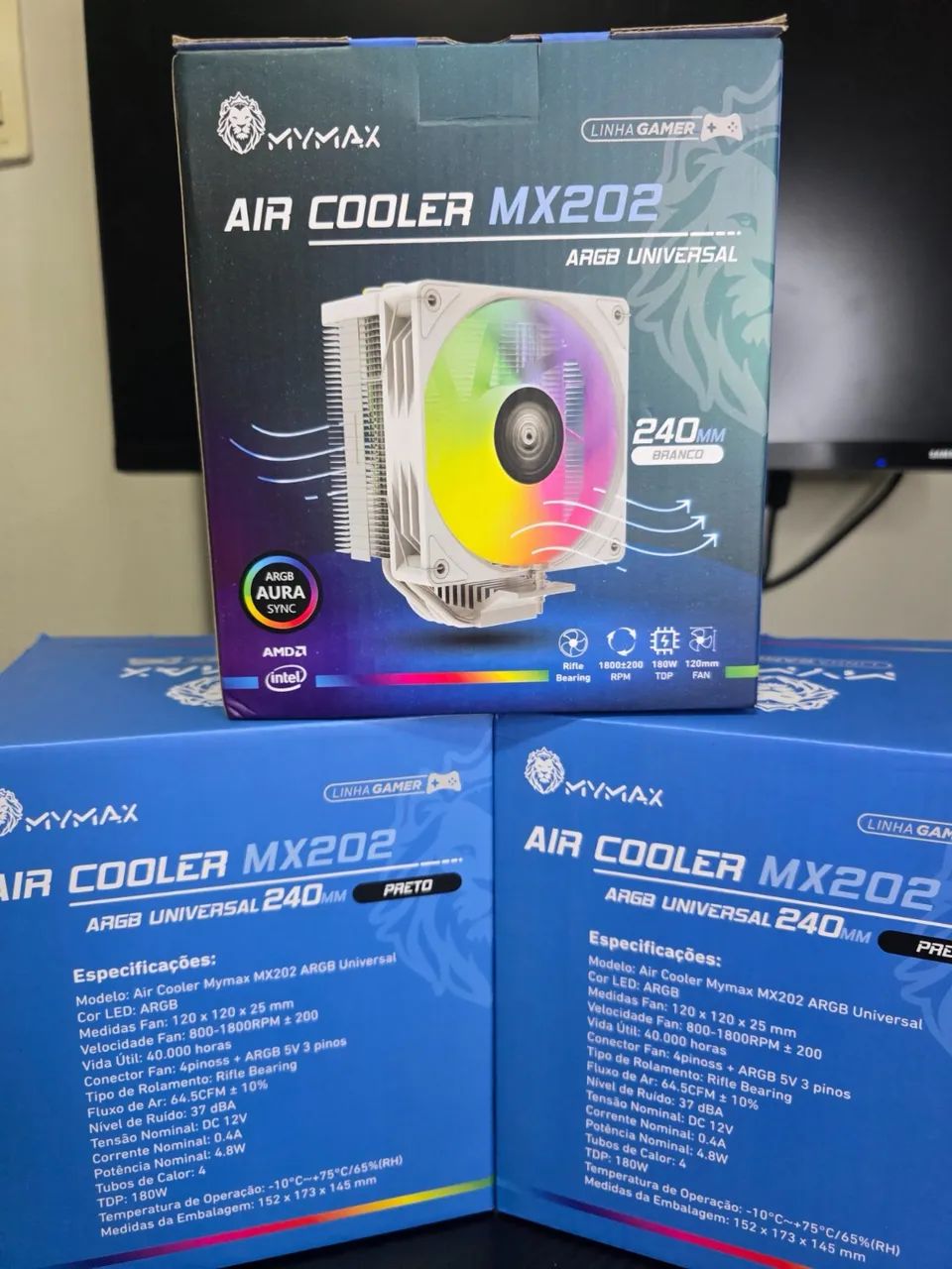 Air Cooler Mymax MX202 ARGB Universal 120mm - Branco - Foto 2
