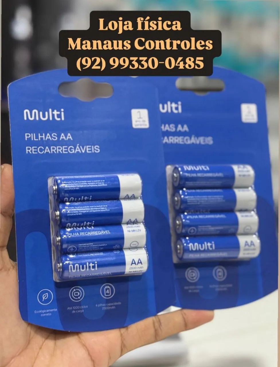 Pilhas Recarregáveis AA 