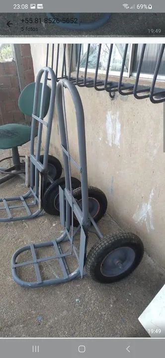 Carrinho de mão de ferro resistente - Foto 2
