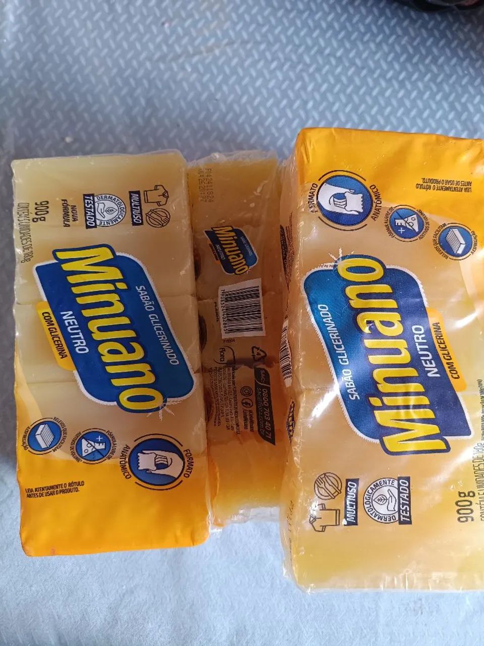 Sabão em barra  glicerinado minuano 7pacts