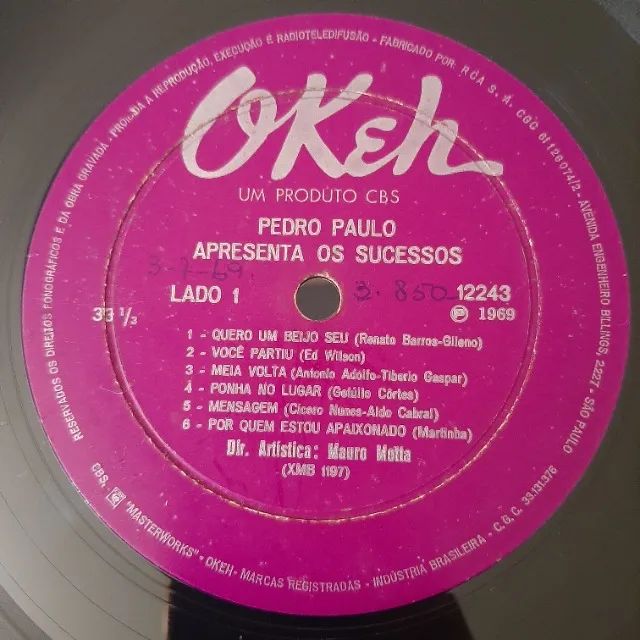 Lp Disco Vinil Pedro Paulo Apresenta Os Sucessos Garage Fuzz 1969 Ponha no Lugar - Foto 3