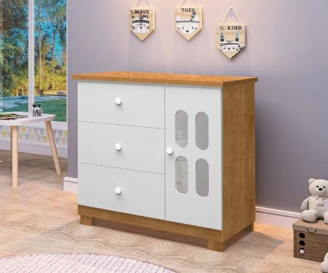 Cômoda Sapateira Sophie 3 Gavetas 1 Porta (FAZEMOS ENTREGAS DF E ENTORNO)