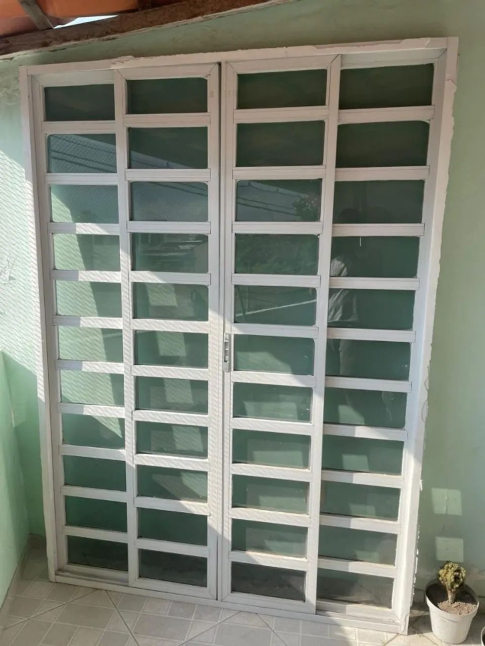 Porta de correr alumínio branco - Foto 2