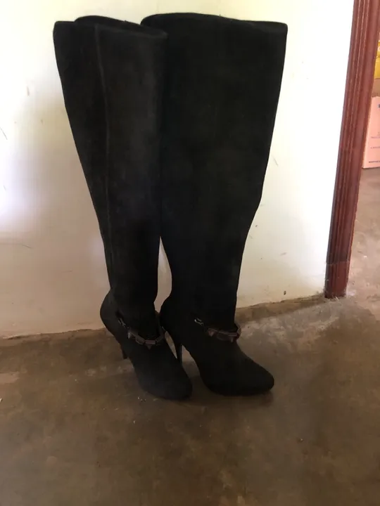 Botas Over The Knee Pretas Longa 37