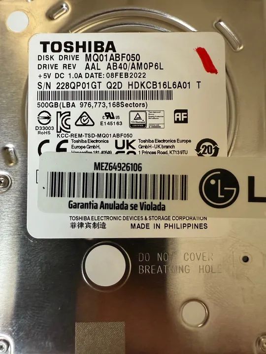HD 500 GB notebook SATA 2.5 - Foto 4