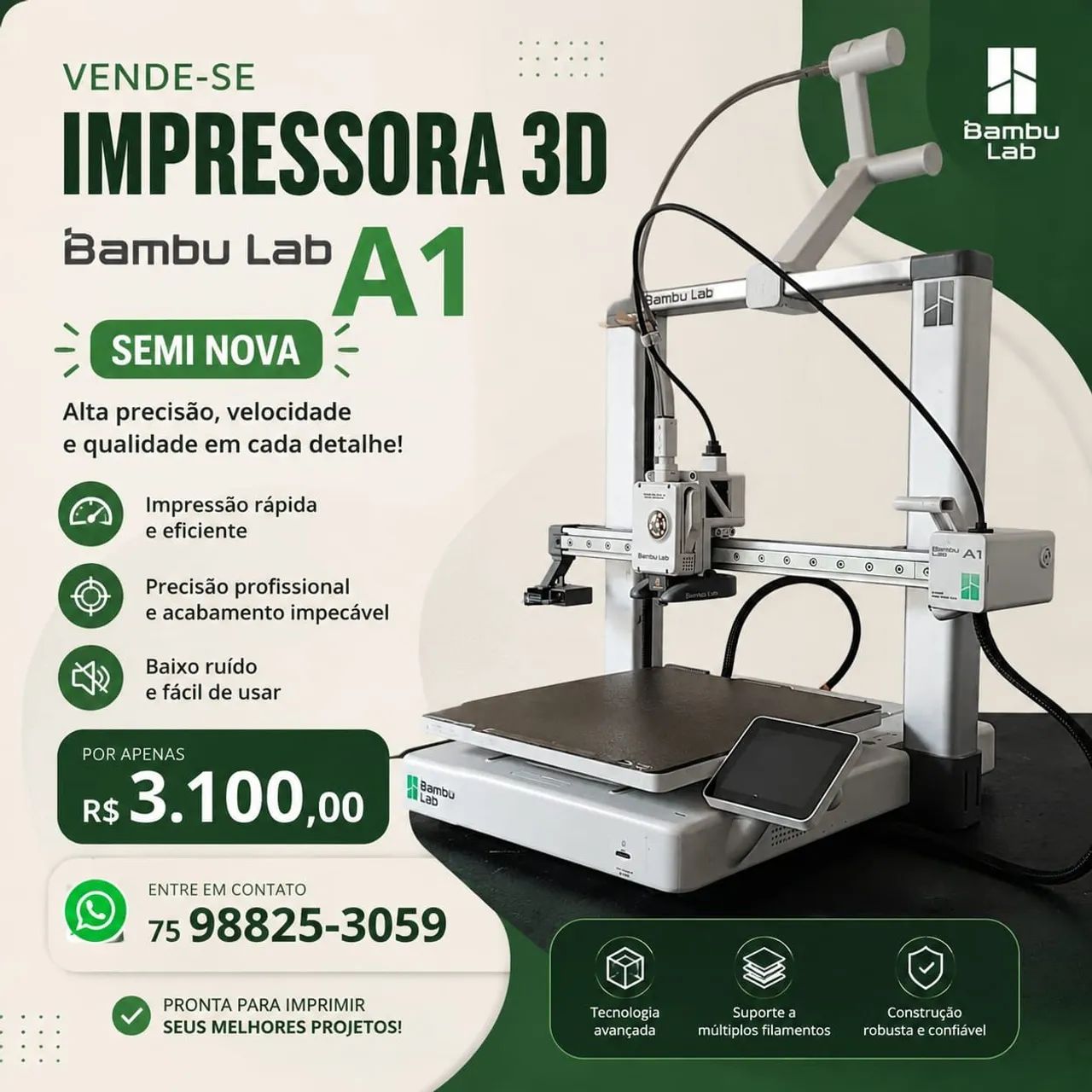 Impressora 3D Bambu Lab A1