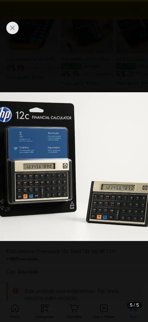 Calculadora hp12c gold - Foto 2