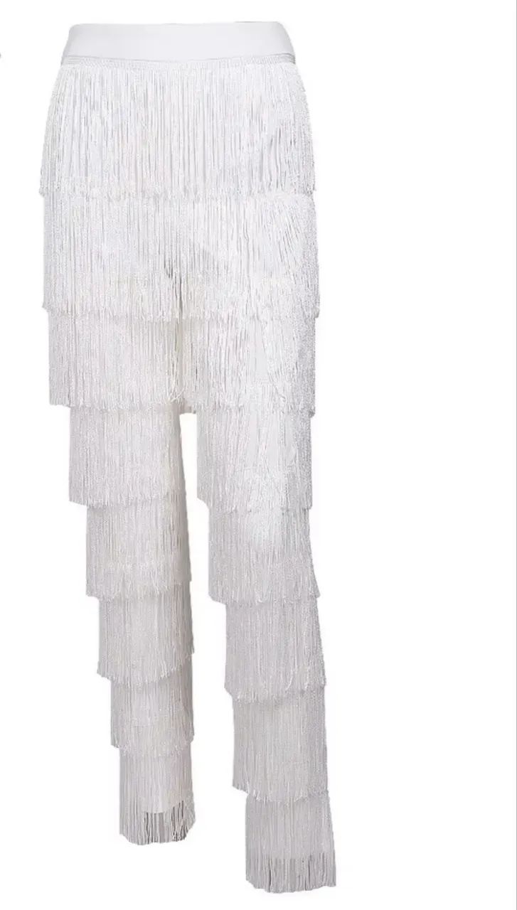 Calça branca de franjas  - Foto 2
