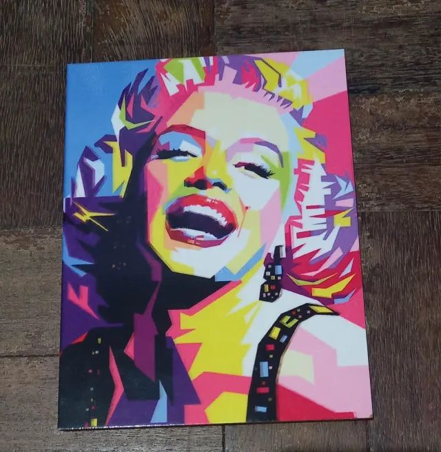 Placa Decorativa Marilyn Monroe - Estilo Pop Art 15 x 20 cm Pronta para Pendurar - Foto 2