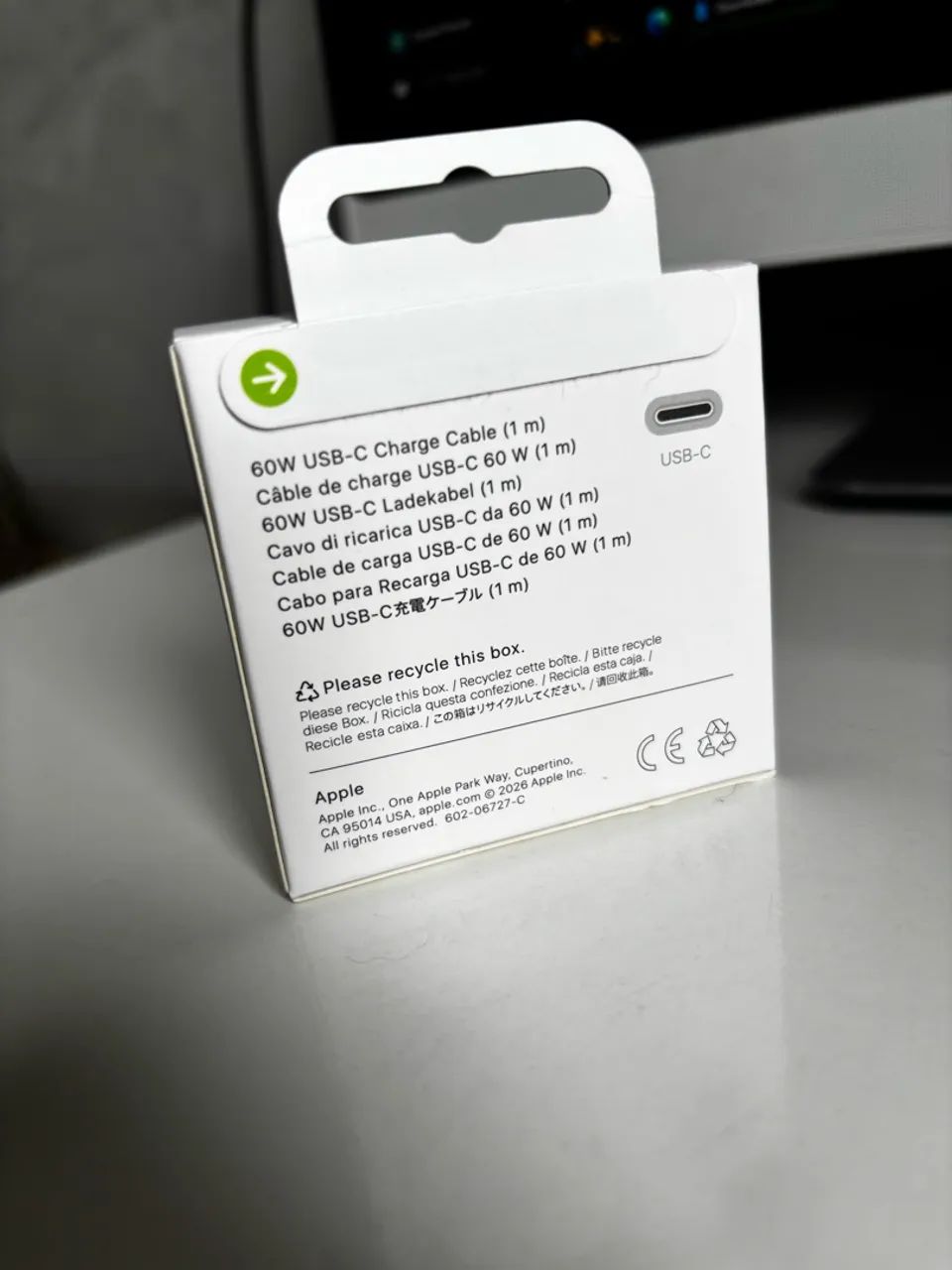 Cabo USB-C para Lightning Apple, 1 metro, Branco  - Foto 2