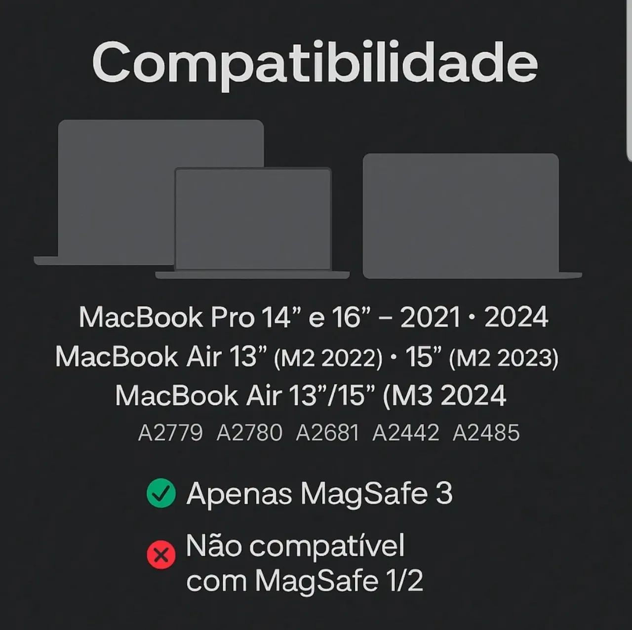 Fonte carregador pra Macbook AIR Magsafe 3 - Foto 2