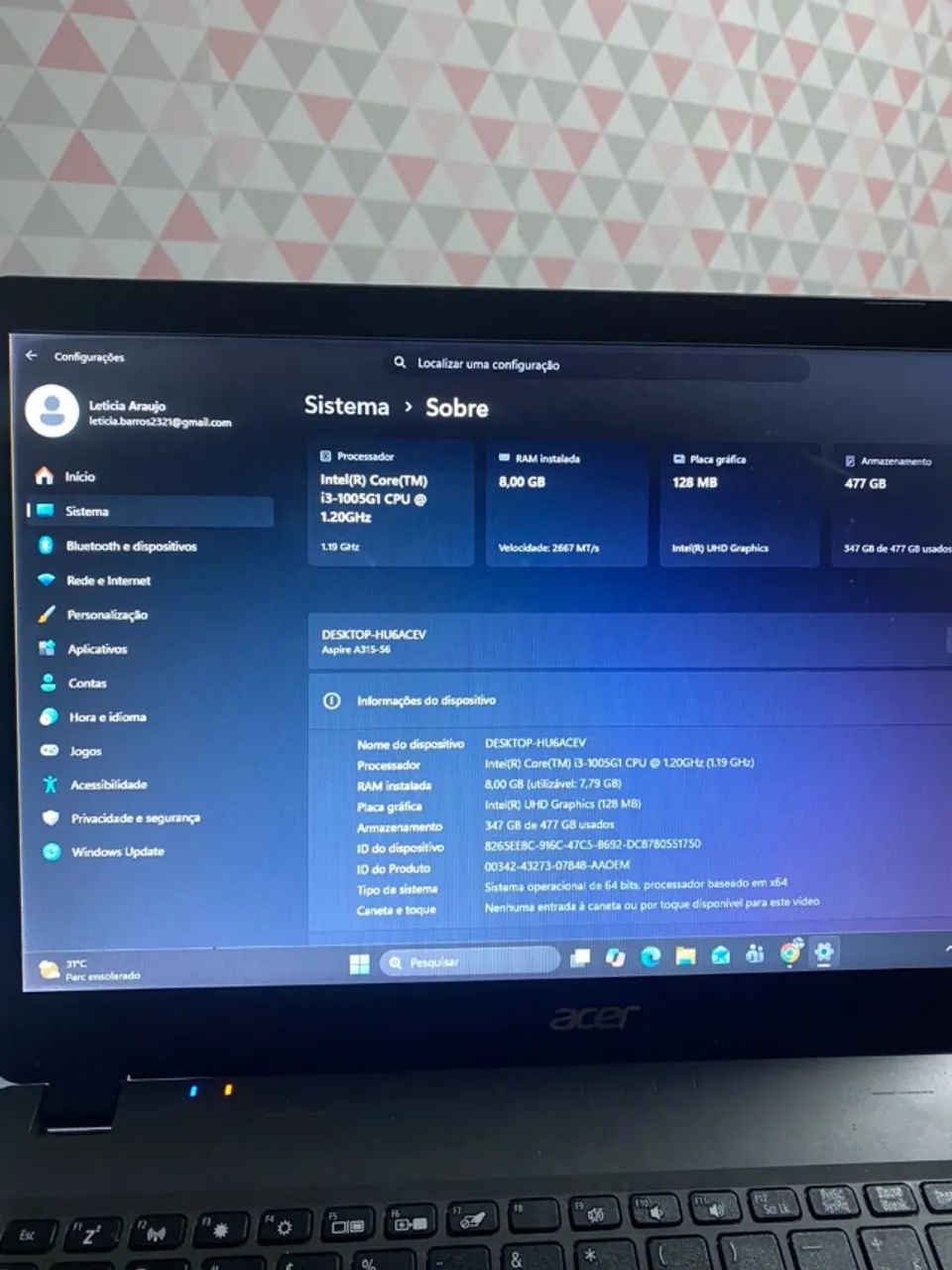 Acer Aspire 3 A315-56 - Foto 3