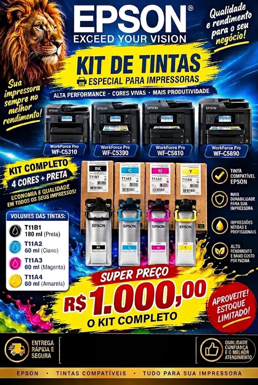 Kit completo de tintas 