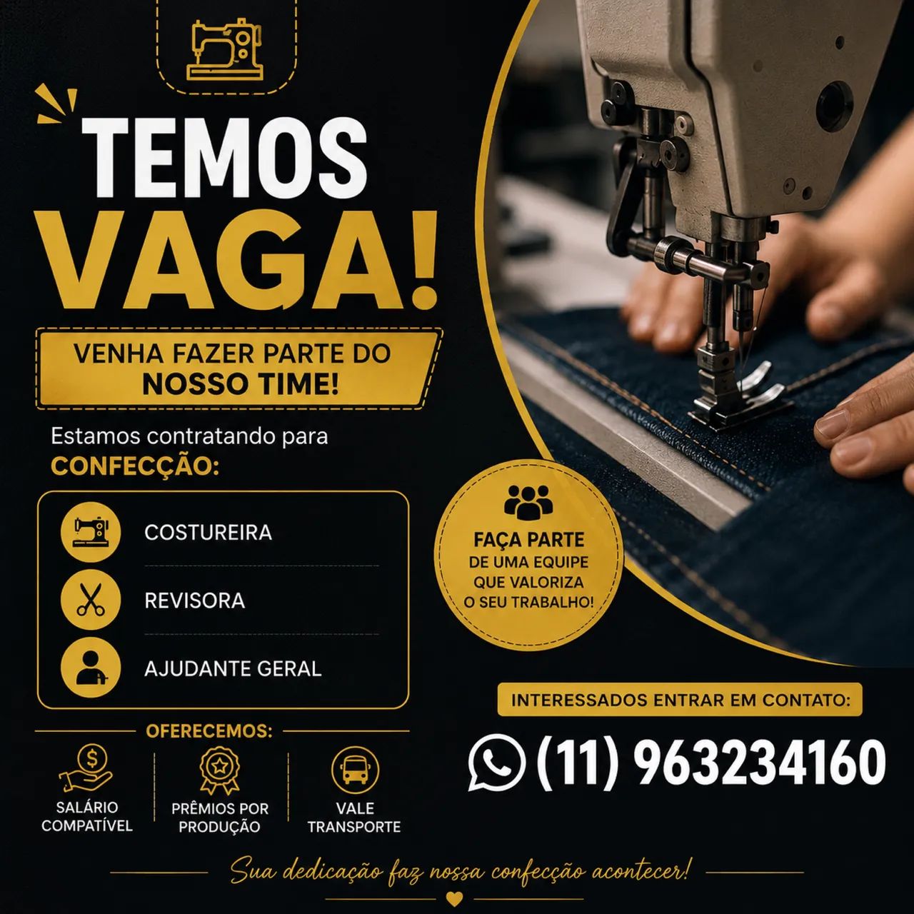 Oportunidade para confecção 
