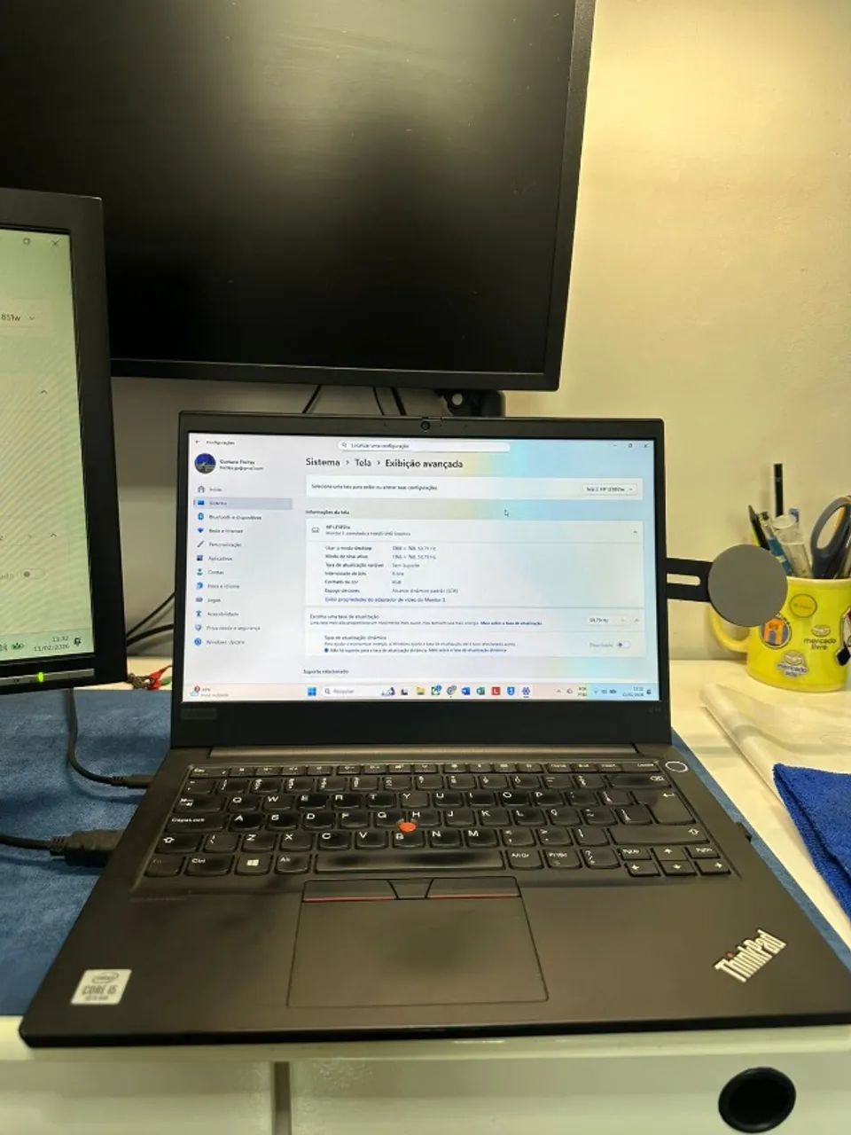 Notebook Think pad E14 447GB SSD 16GB RAM com tela de 14 polegadas HP  - Foto 4