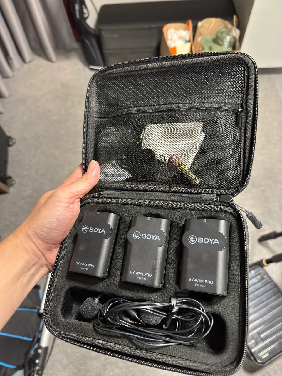 Microfone lapela Boya sem fio WM4 PRO