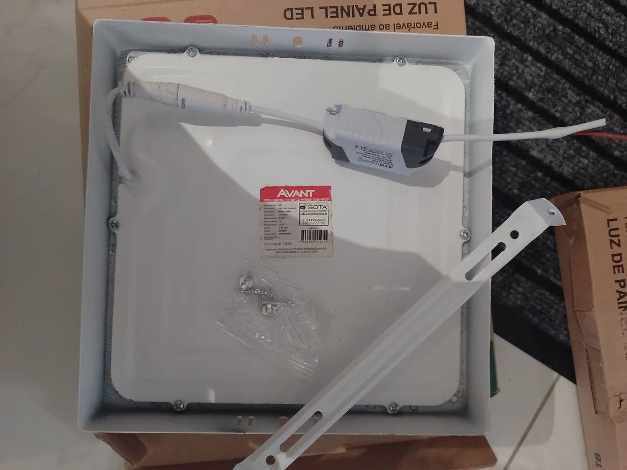 Kit 5 Plafon led avant 6500k branca 2 de 22cm e 2 de 30cm e 1 de 12cm  - Foto 2