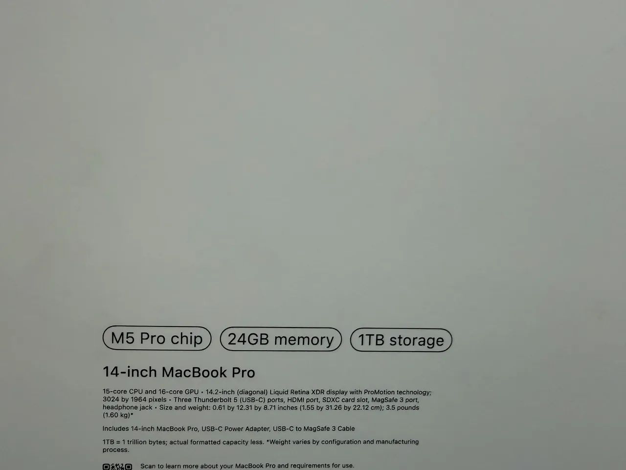 MacBook M5 pro tela 14,2, 24gb, 1tb, 15 cpu, 16 cpu - Foto 2