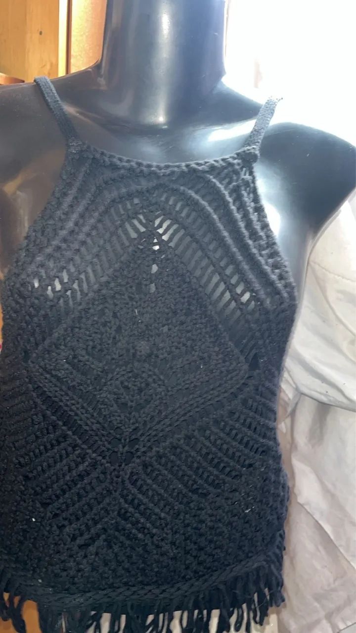 Blusa crochê zara 