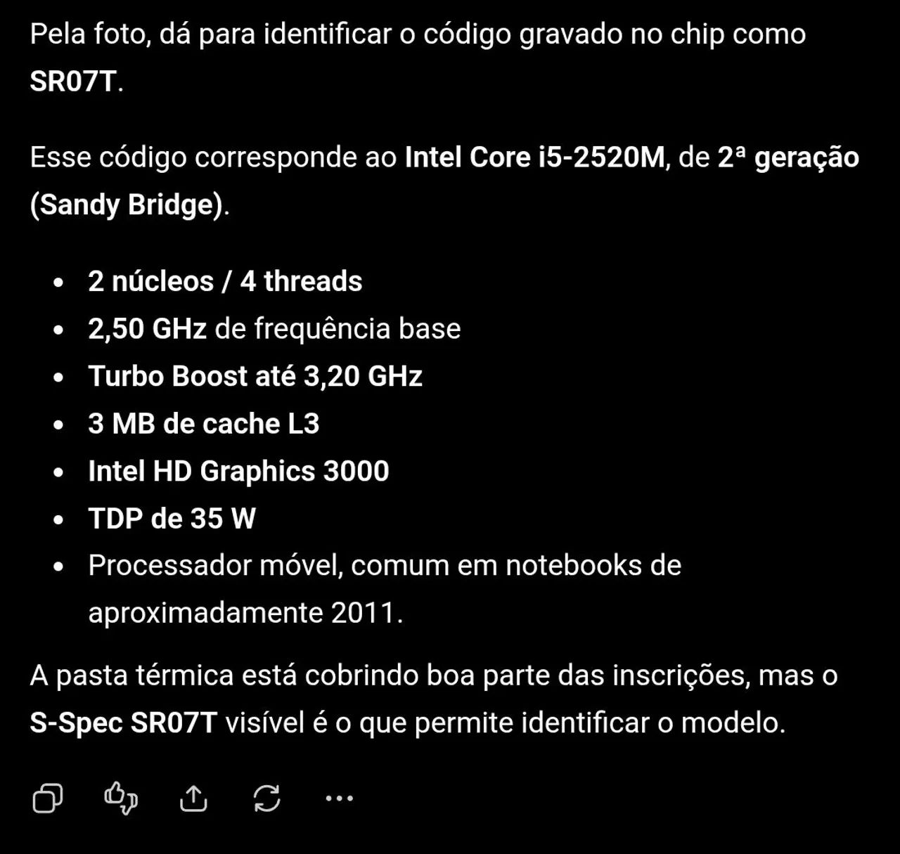 Processador Intel i5 2520M (Notebook) - Foto 3