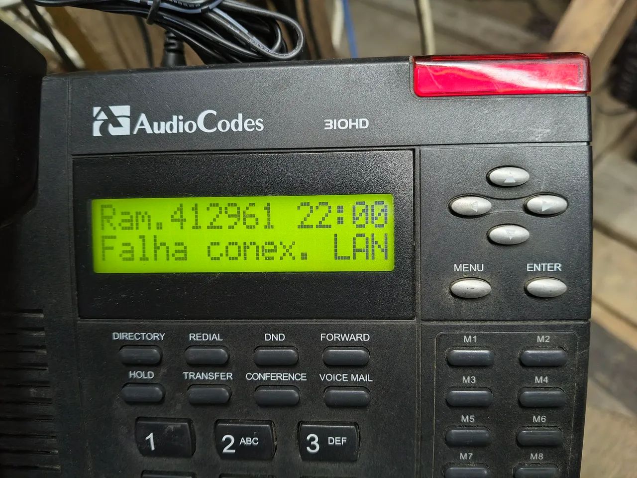 Telefone IP áudiocodes MOD 310HD aparelho usado acompanha fonte de alimentação nova. 