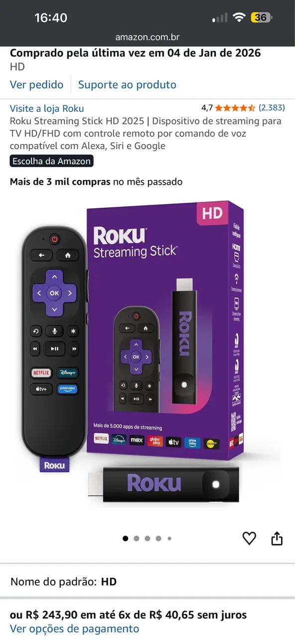 Novo Roku Streaming  - Foto 4
