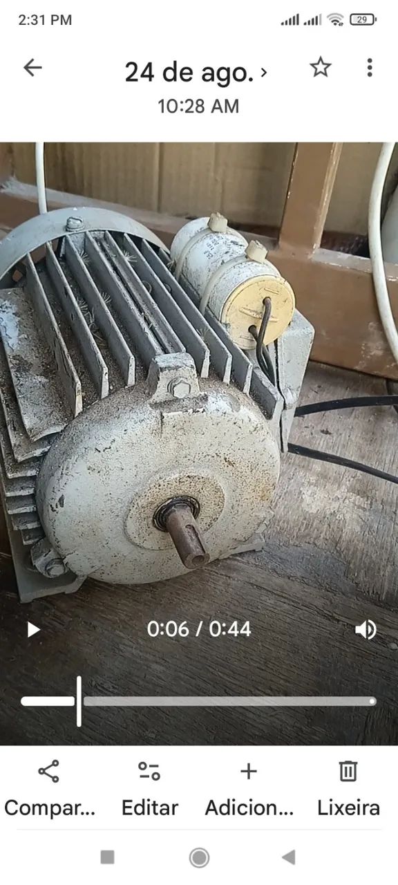 Motor elétrico bifásico 