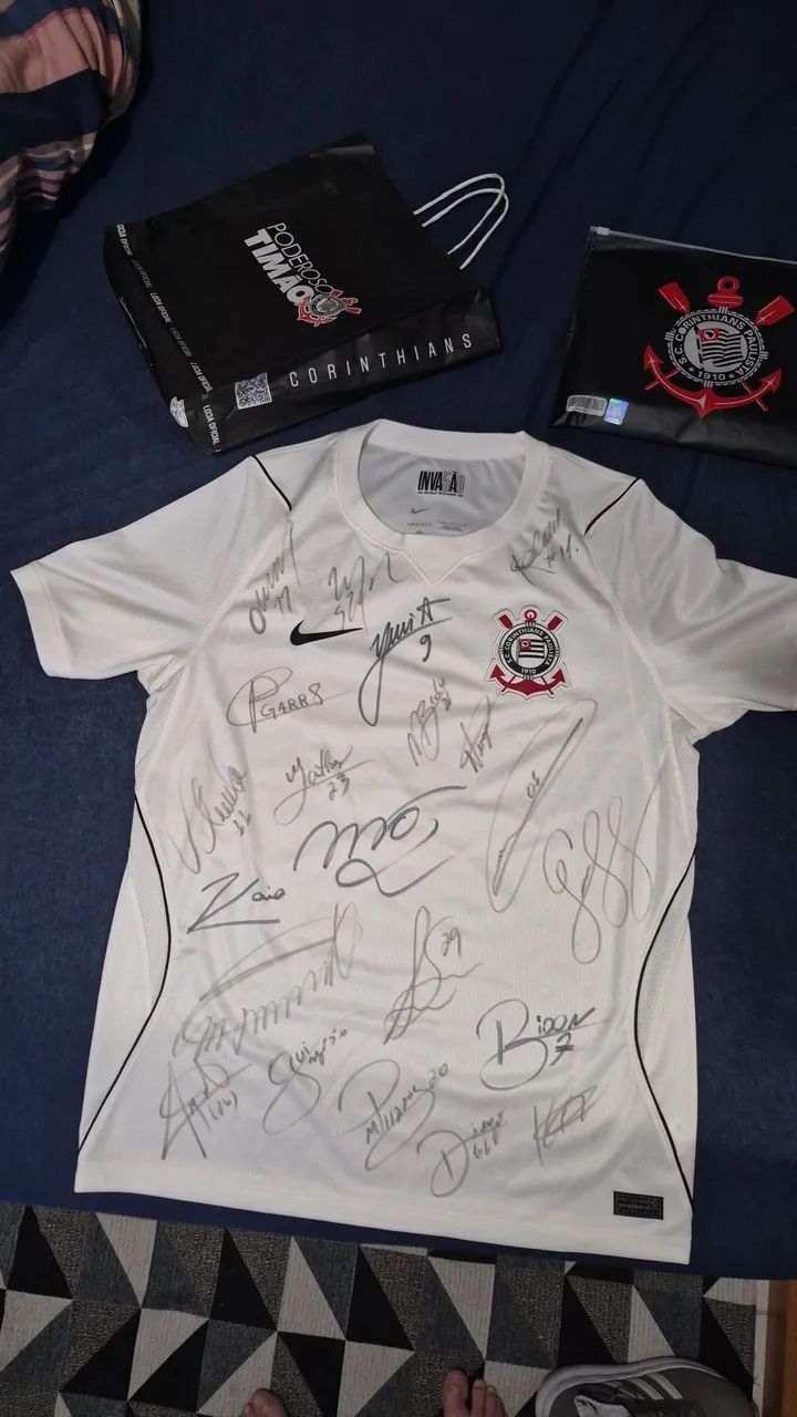 CAMISETA DO CORINTHIANS AUTOGRAFA DA POR MEMPHIS E TODOS OUTROS GRINGOS  - Foto 3