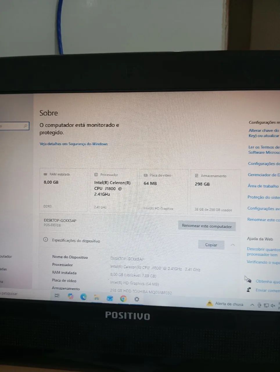 Tela de 17 polegadas 