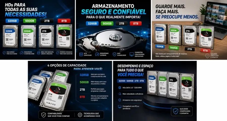 HD Com Windows Instalado | HD 320GB 500GB, 1TB e 8TB Pc e Notebook | HD Externo - Foto 2