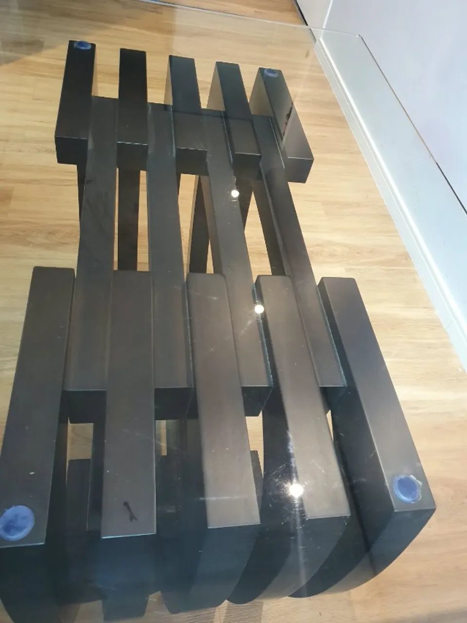 Mesa de jantar vidro e madeira sem cadeiras - Foto 3