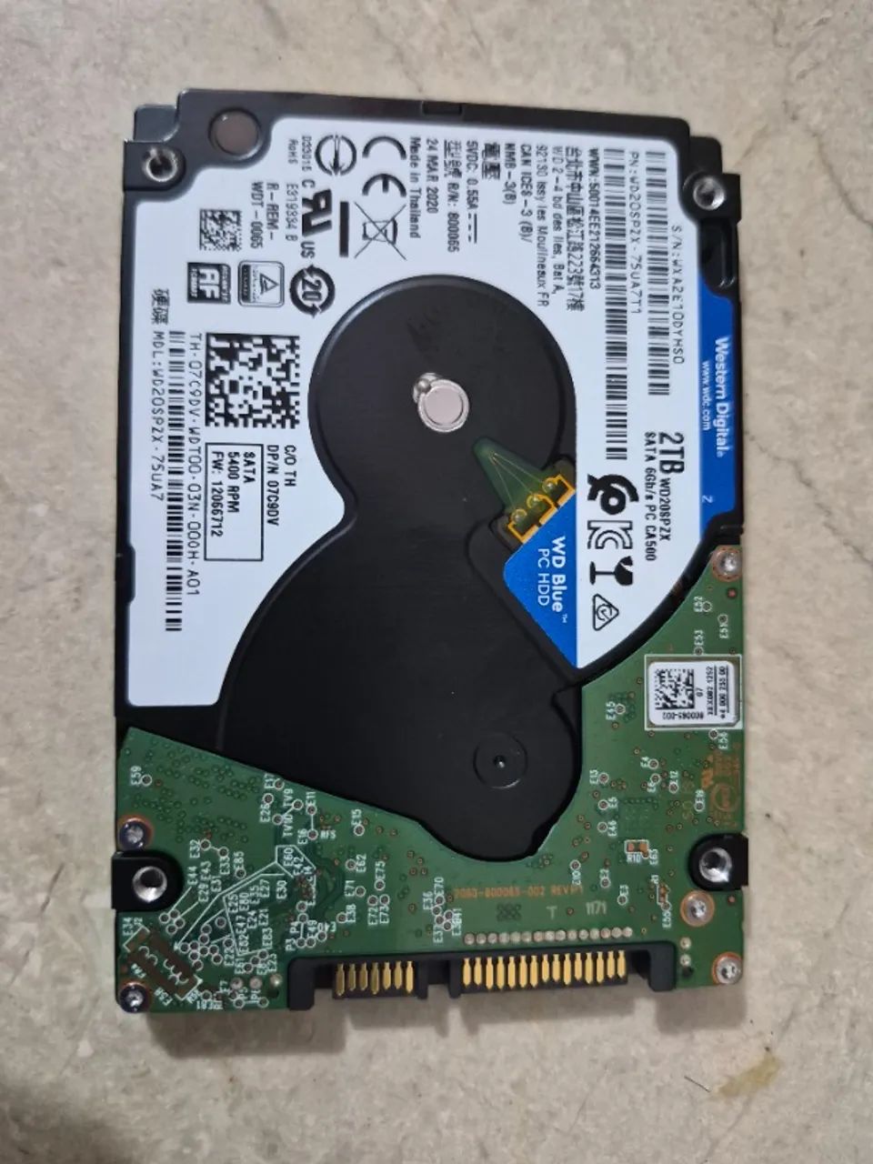 HD PARA NOTEBOOK SATA 2TB