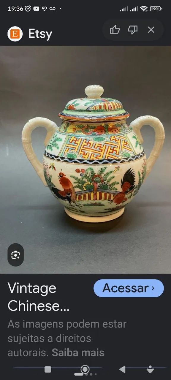 Açucareiro chinês Vintage  - Foto 4