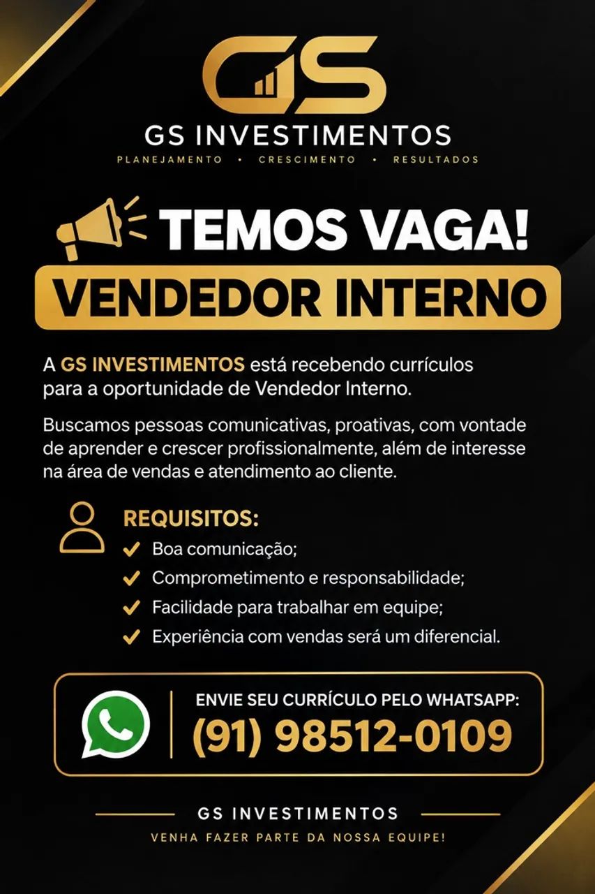 Vaga de emprego.